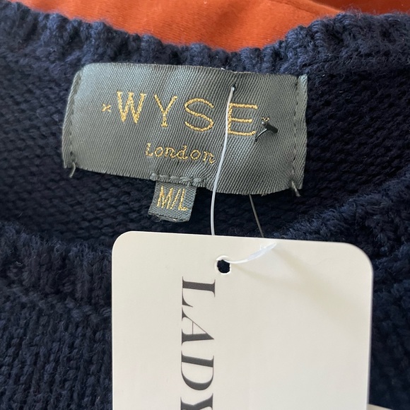 WYSE London Holly Fairisle Knit Merino Wool Sweater, Women’s Size M/L - Picture 6 of 10